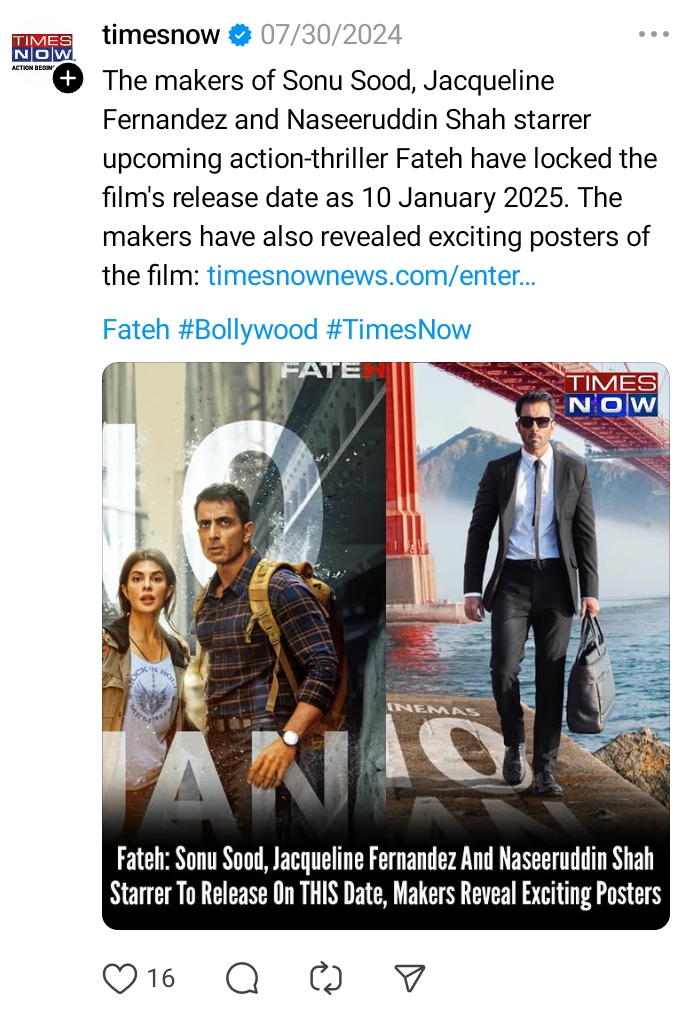 Fateh 16 Days Worldwide Box office profit collection Report 1 Fateh 16 Days Worldwide Box office profit collection Report
